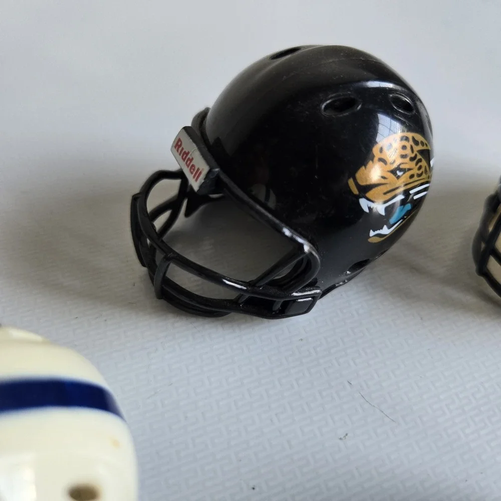 4 NFL Riddell Pocket Pro Helmet Lot AFC‎ South Mini Football Vintage 1.5